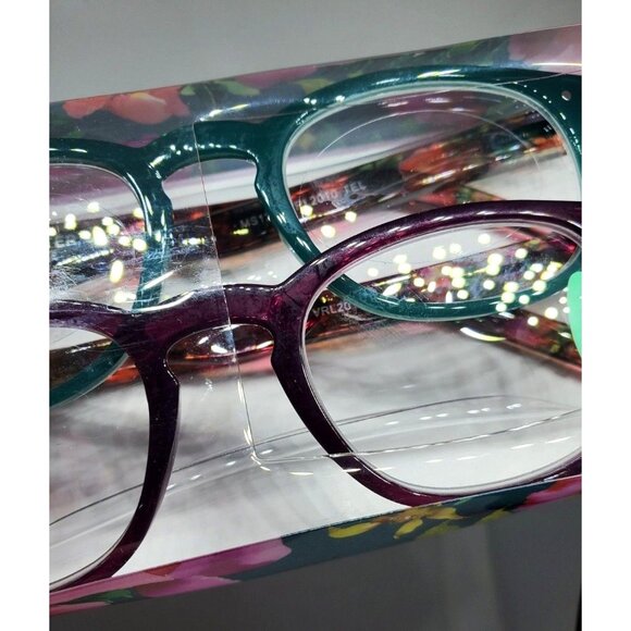 Foster Grant Doubles 2 Pack FGX +1.50 Hair Notions Designer Reading Glasses - Picture 8 of 10